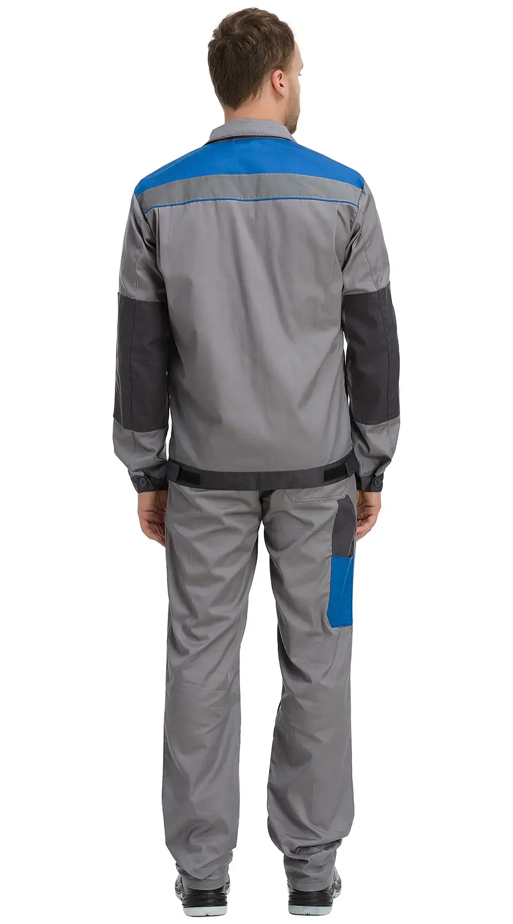 Костюм мужской летний Техноавиа "Сахара" с брюками светло-серый, васильковый