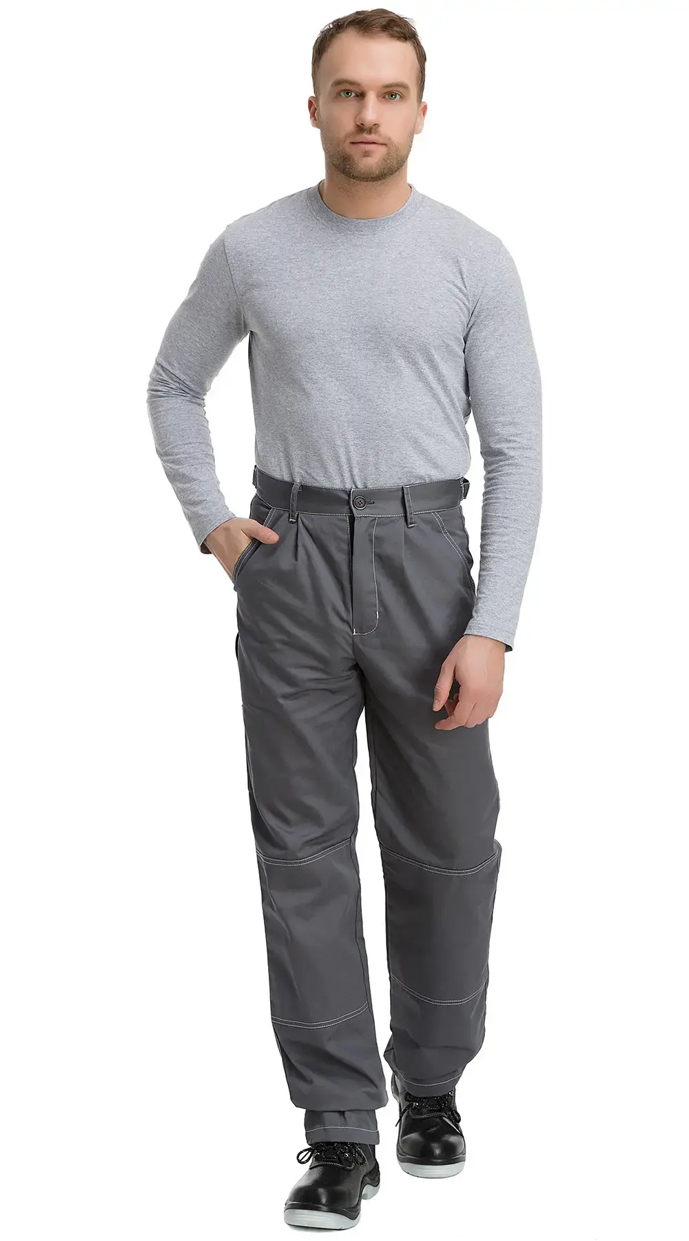 Брюки рабочие мужские летние RONTA BR3095 серые