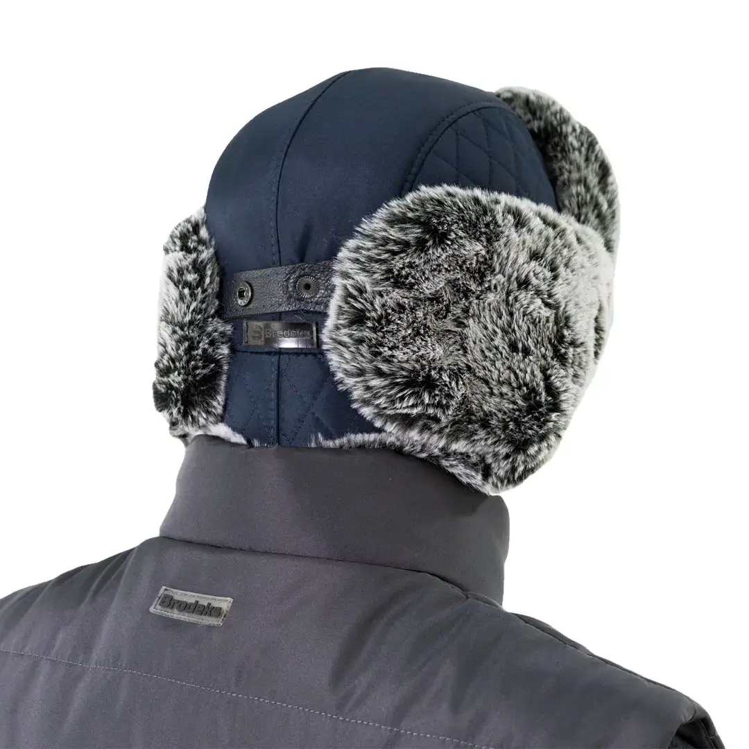 Шапка-ушанка BRODEKS KM 109, синяя