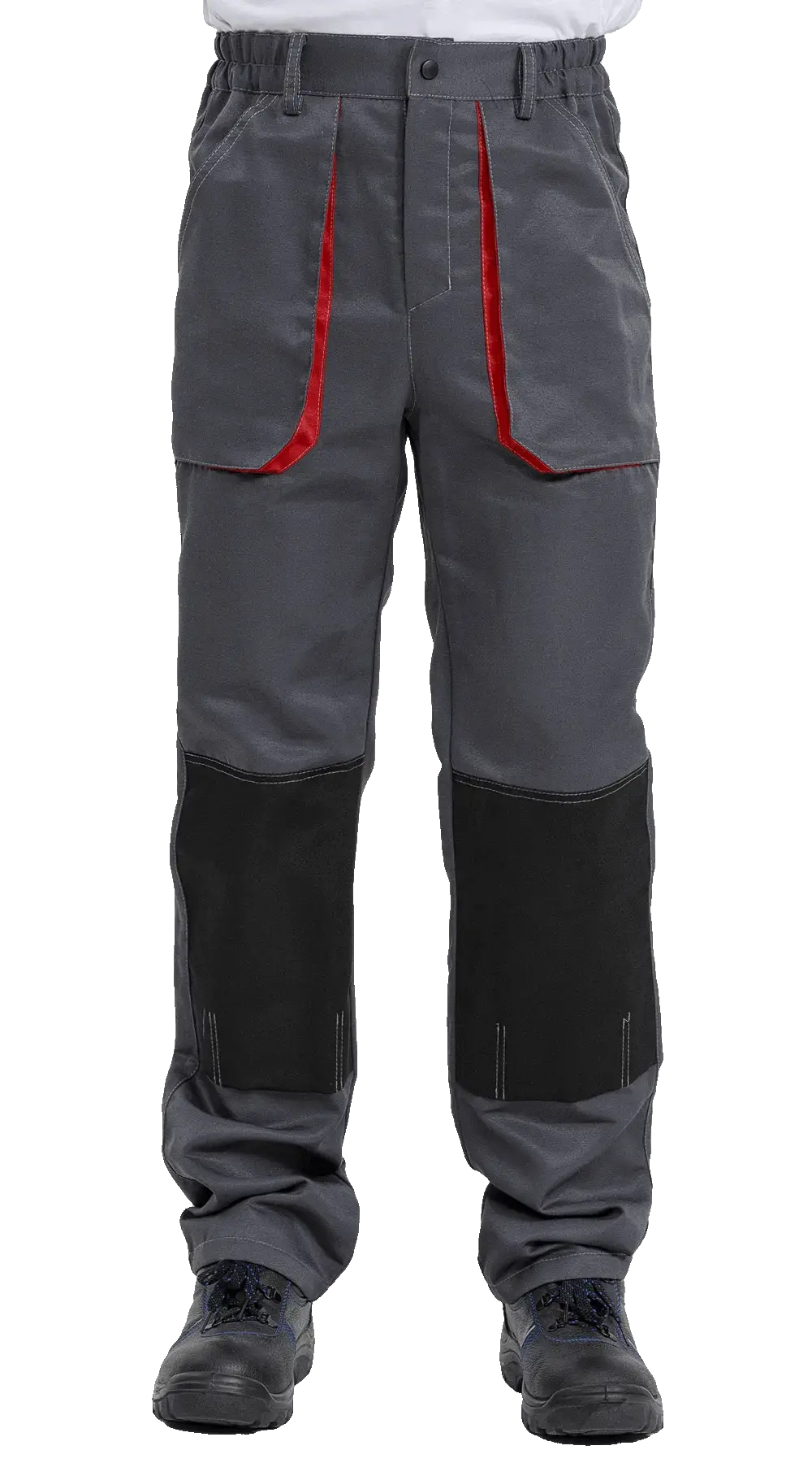 Костюм рабочий мужской летний RONTA KS806 с брюками темно-серый, черный, красный