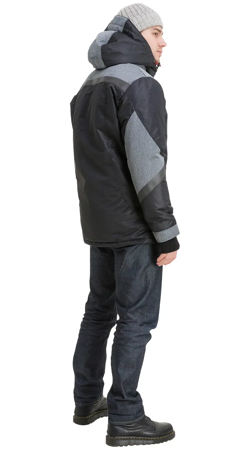 Куртка рабочая мужская зимняя утепленная Восток-Сервис "Траверс" черная, серая