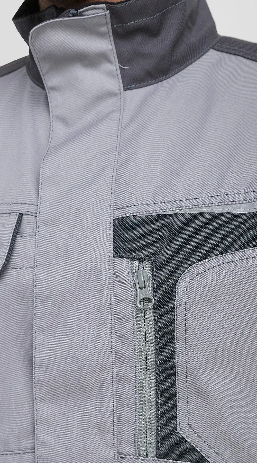 Куртка рабочая мужская летняя RONTA KR2020 светло-серый, темно-серый