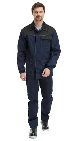 Костюм рабочий мужской летний RONTA KS520 темно-синий, черный Костюм рабочий мужской летний RONTA KS520 темно-синий, черный