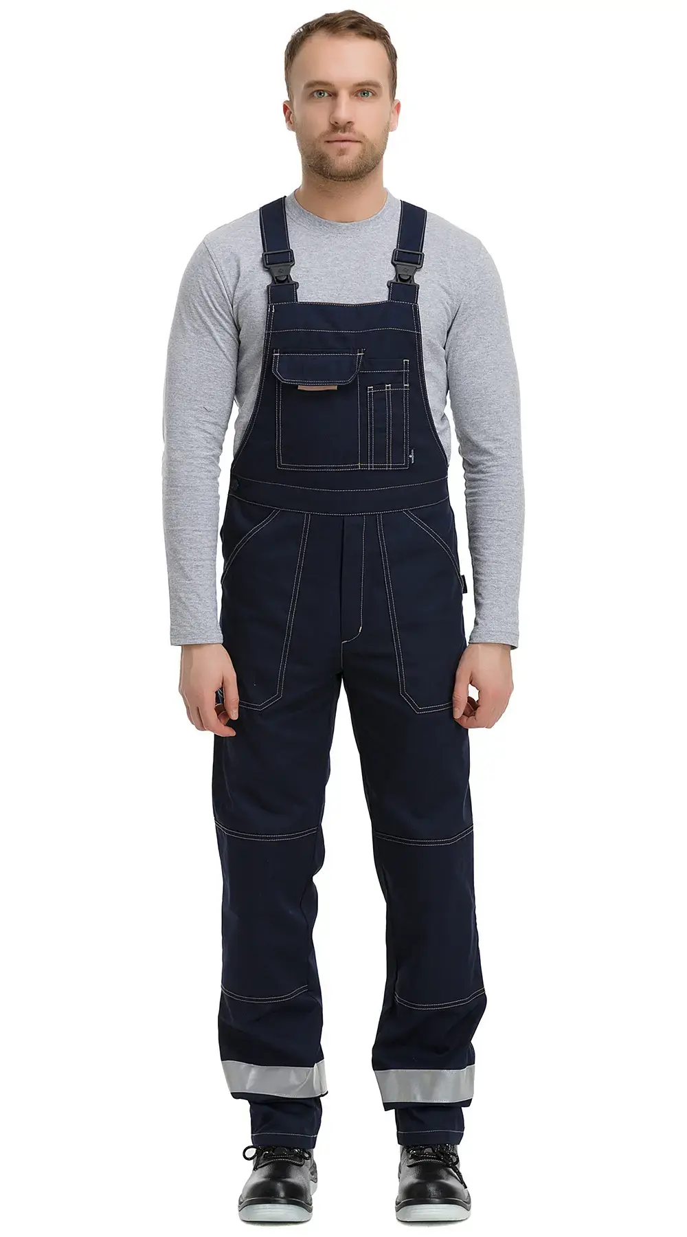 Костюм мужской летний Техноавиа "Техно СОП" с полукомбинезоном темно-синий