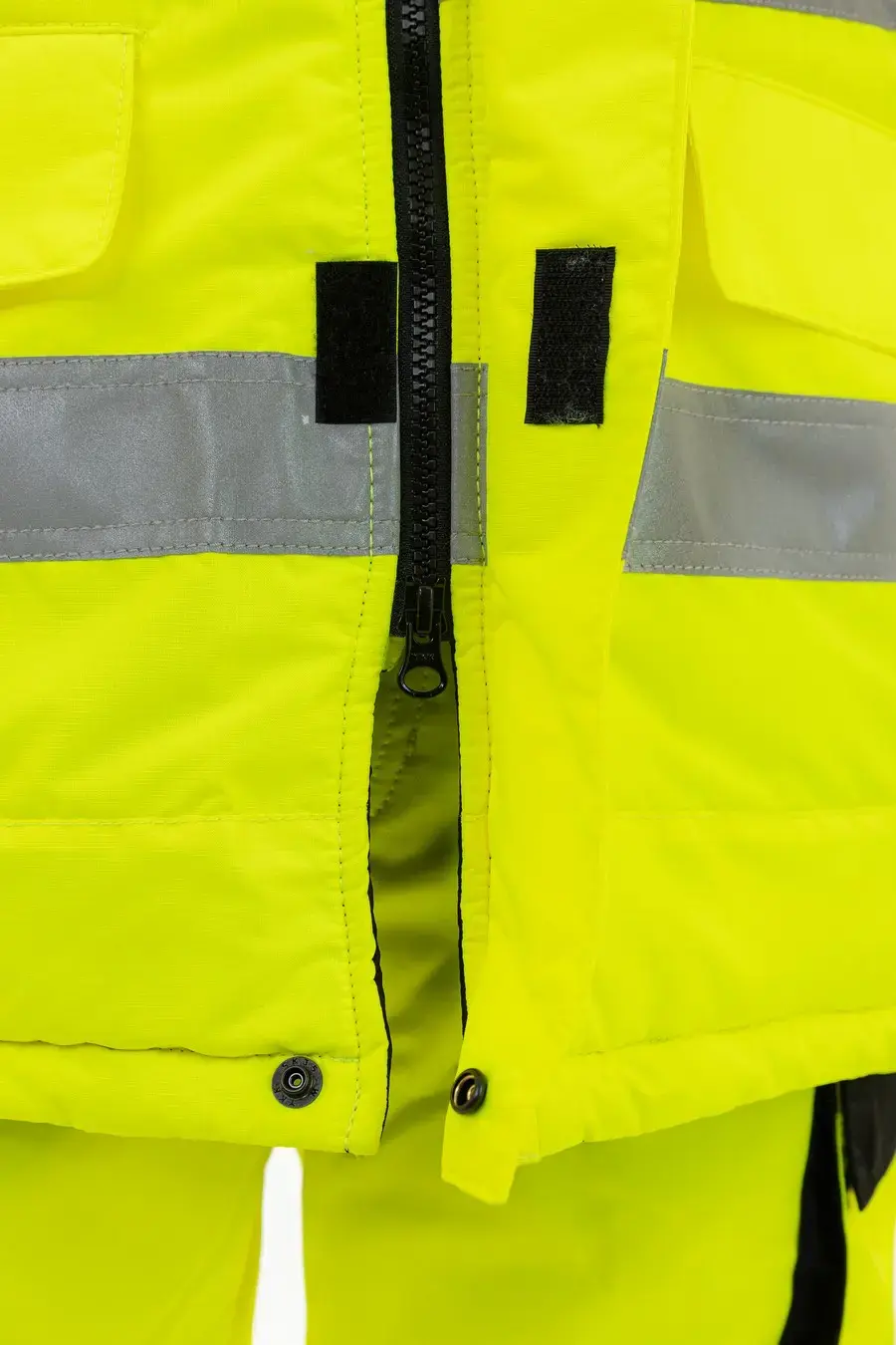 Зимняя сигнальная куртка-парка BRODEKS KW220, желтый/черный