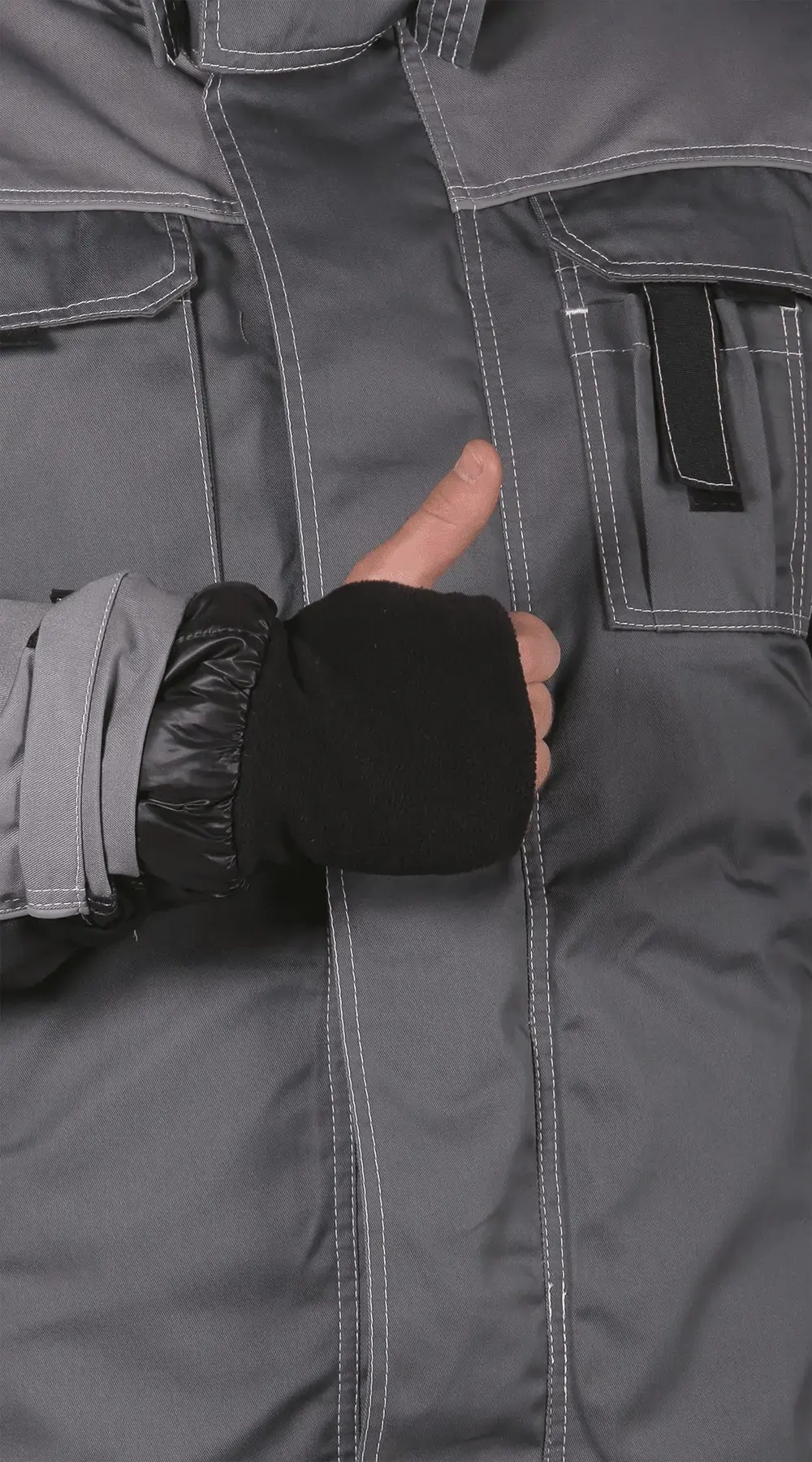 Куртка рабочая мужская зимняя утепленная RONTA KR581 темно-серая, светло-серая, черная