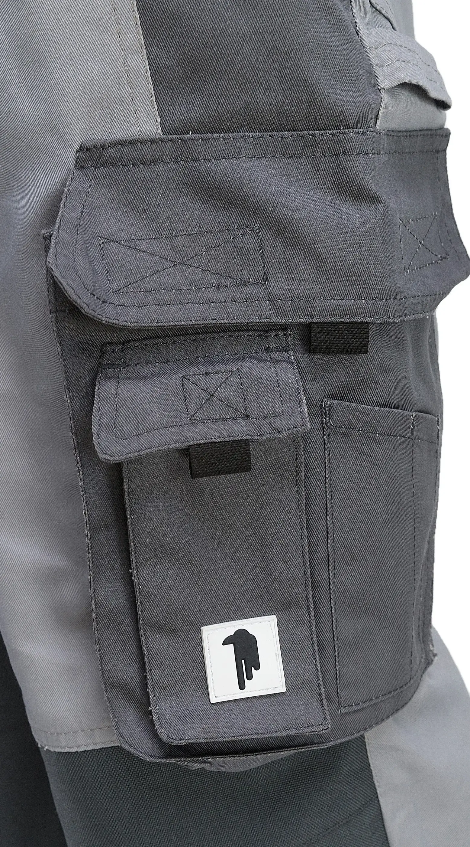 Полукомбинезон рабочий мужской летний RONTA PL2020 светло-серый, темно-серый