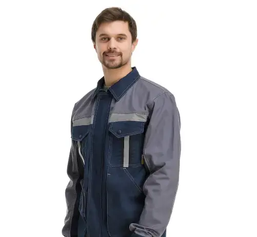 Костюм рабочий мужской летний RONTA KS804 с брюками темно-синий, серый