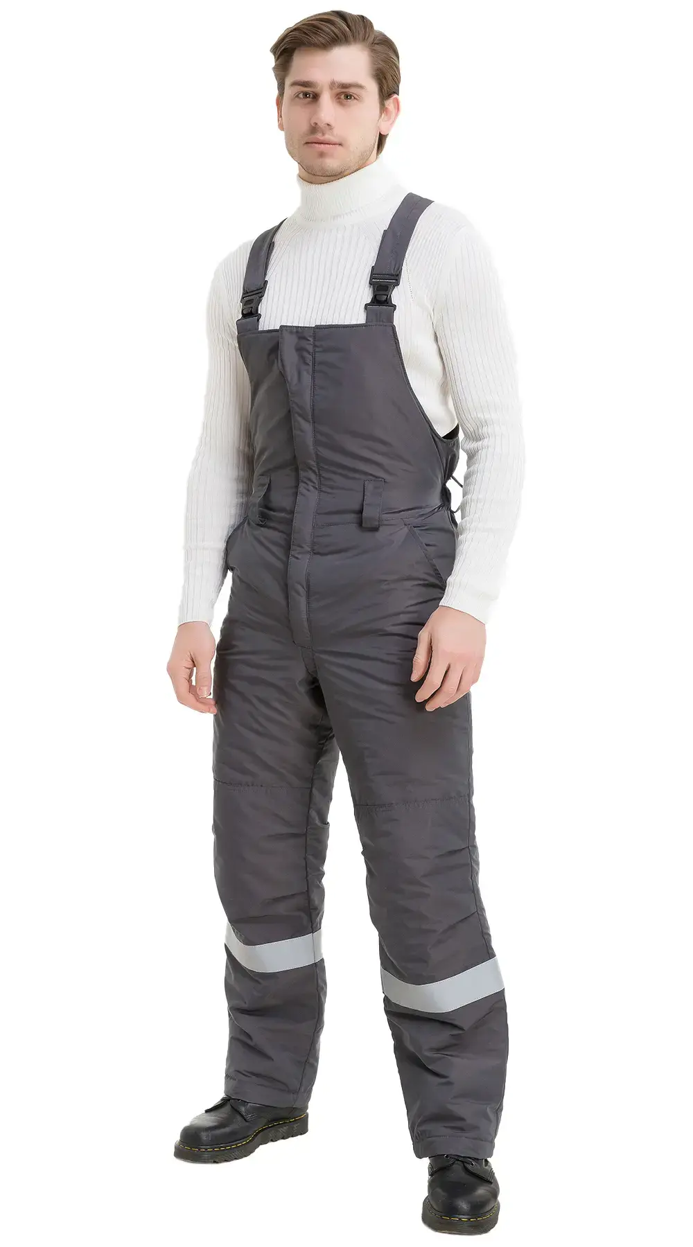Полукомбинезон рабочий мужской утепленный зимний Восток-Сервис "Конструктор" серый