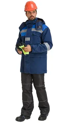 Куртка рабочая мужская зимняя утепленная RONTA KR241 темно-синяя, васильковая Куртка рабочая мужская зимняя утепленная RONTA KR241 темно-синяя, васильковая