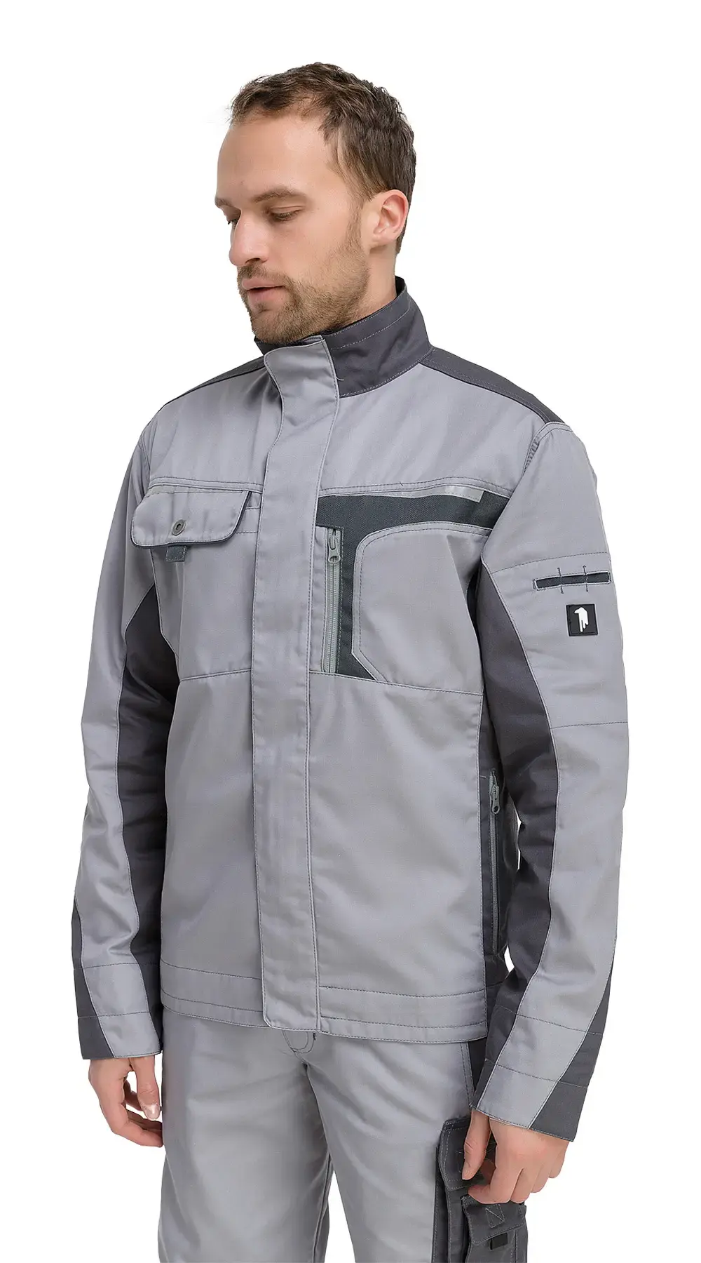 Куртка рабочая мужская летняя RONTA KR2020 светло-серый, темно-серый