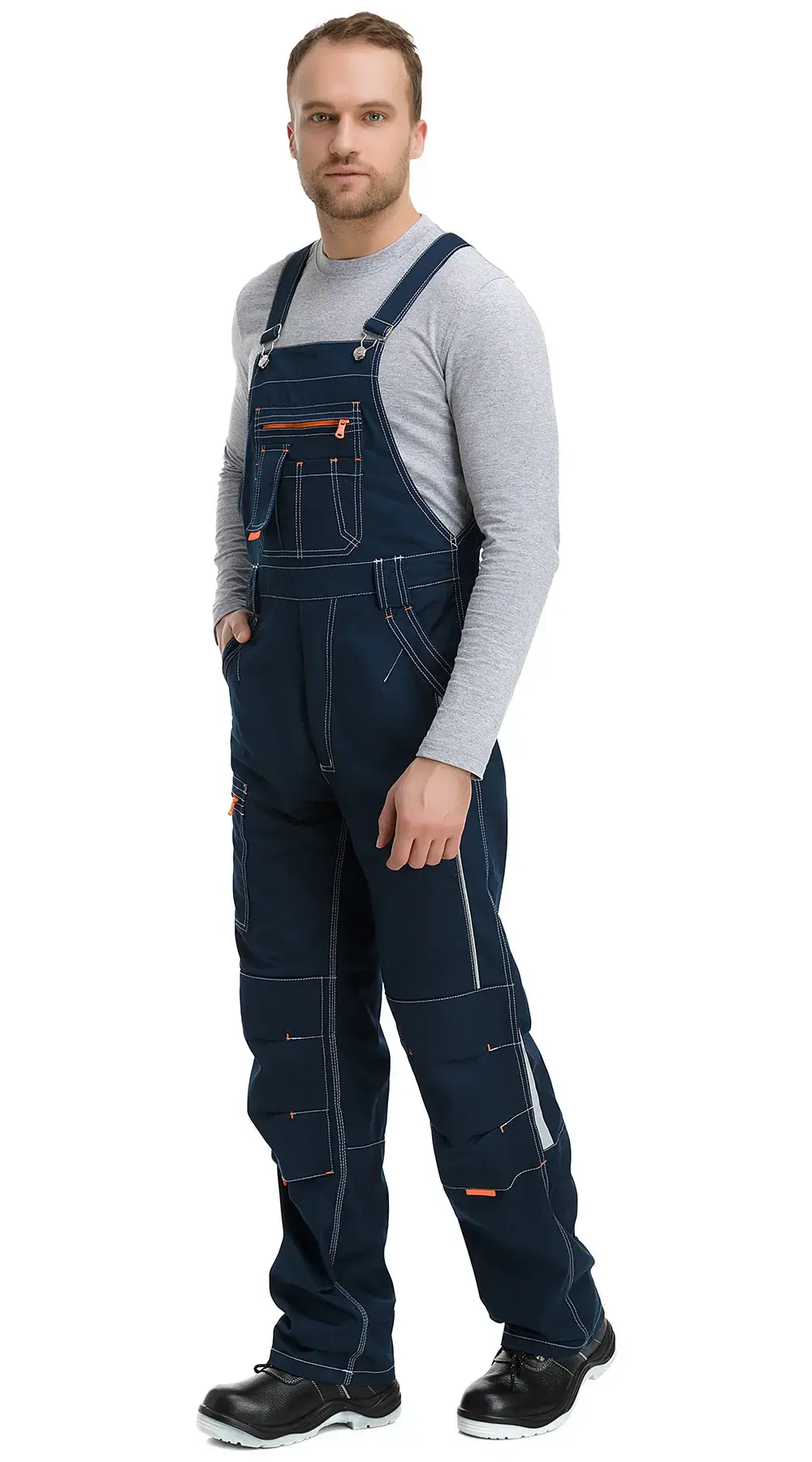 Полукомбинезон мужской летний Техноавиа "Скаймастер" темно-синий, оранжевый