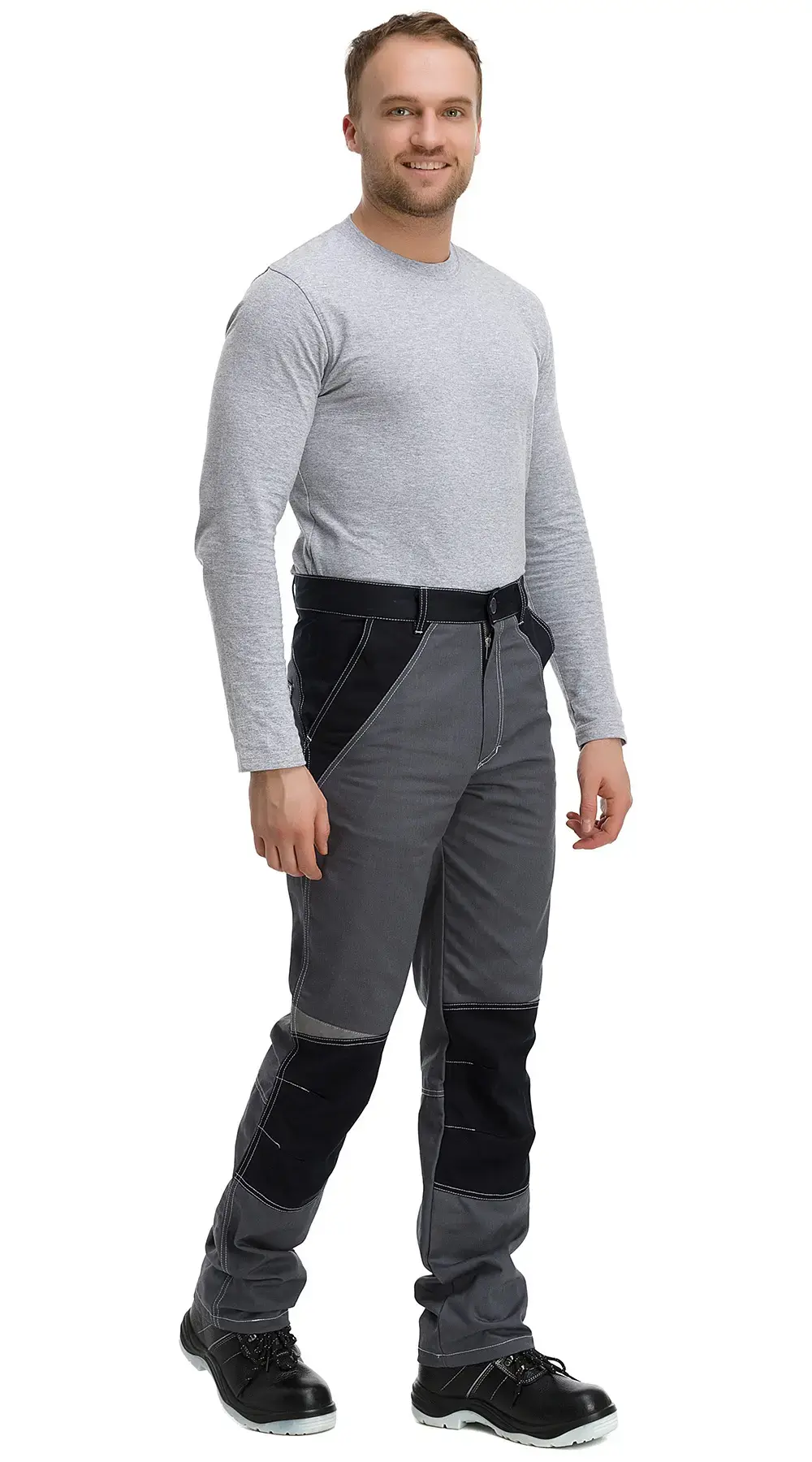 Костюм рабочий мужской летний RONTA KS908 с брюками темно-серый, черный