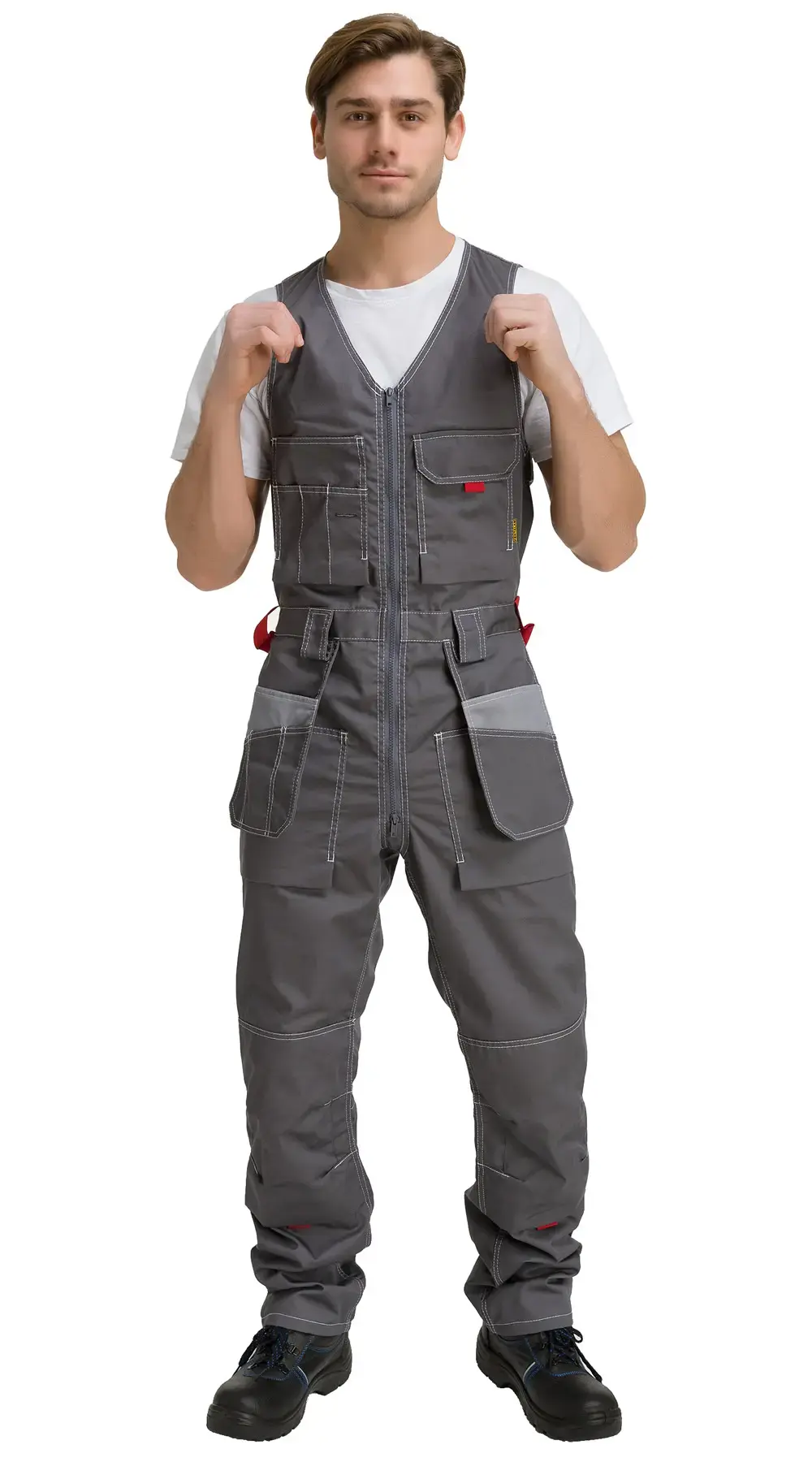 Полукомбинезон рабочий мужской летний RONTA PL3083 серый