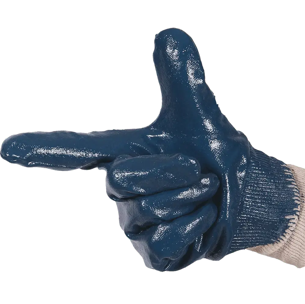 Перчатки нитриловые полуобливные манжет-резинка