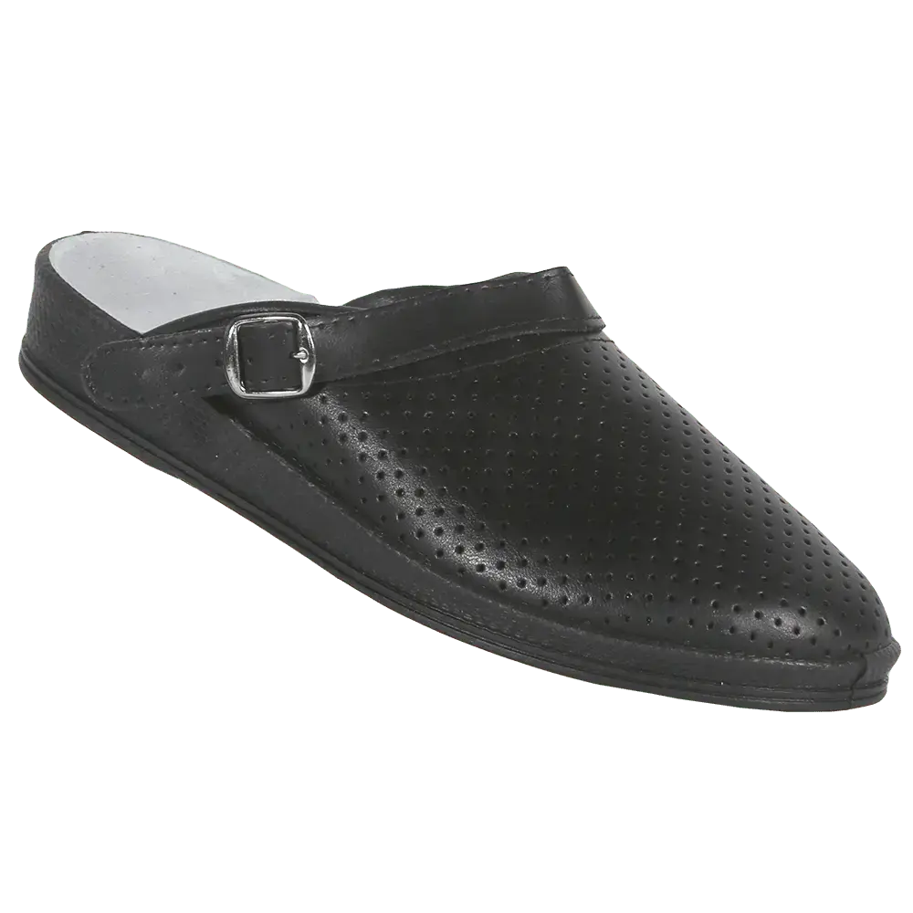 Сабо мужские кожаные черные