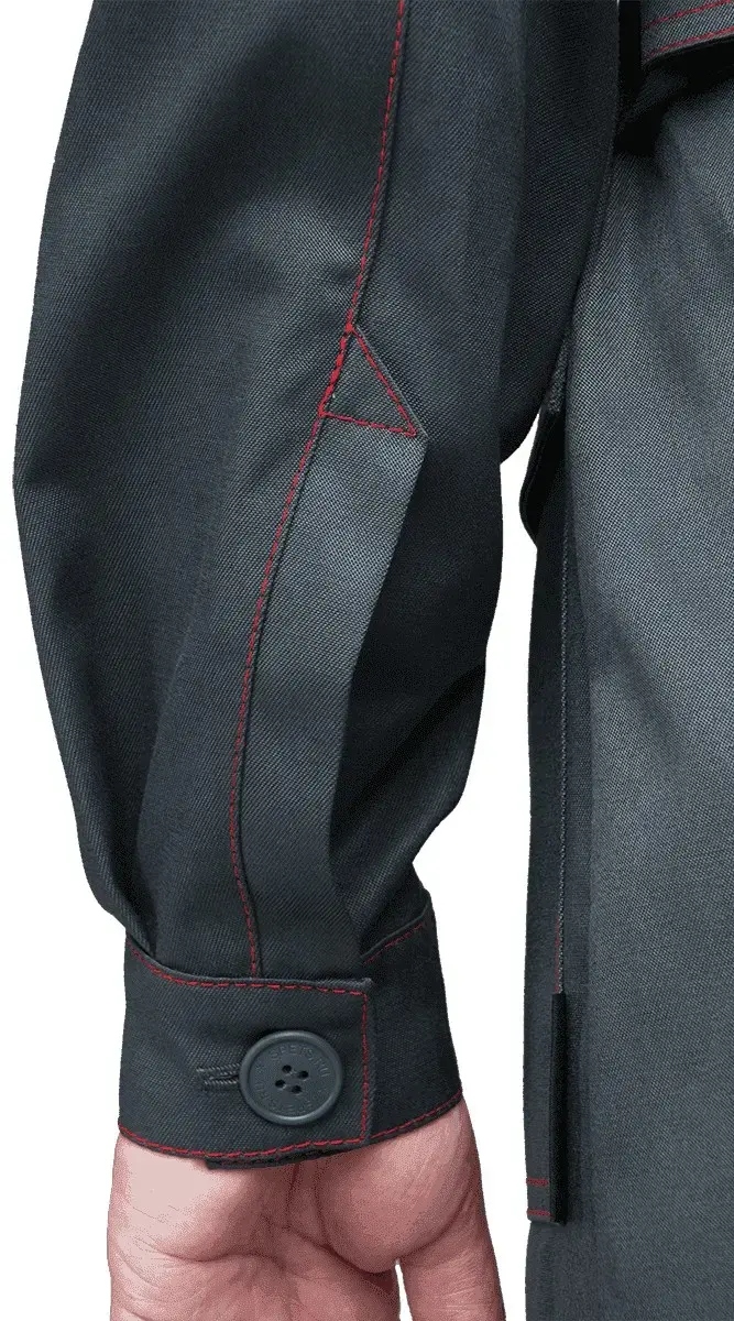 Халат рабочий мужской летний RONTA HL541 темно-серый, красный