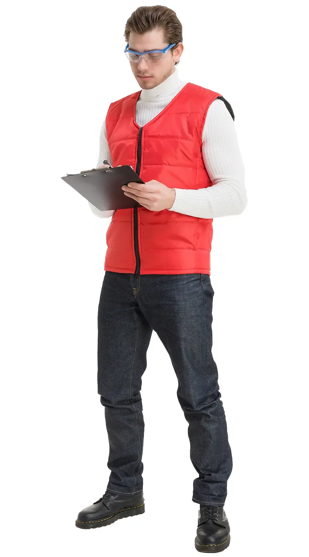 Жилет рабочий мужской утепленный зимний RONTA JT1003 красный