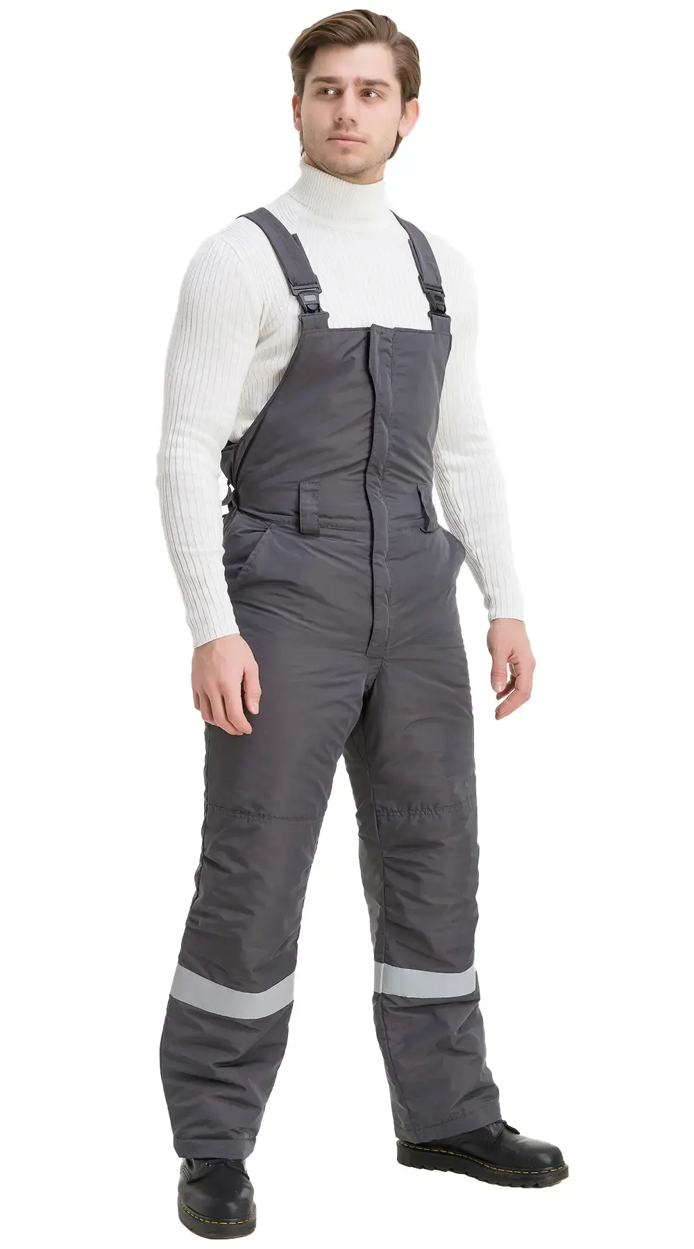 Полукомбинезон рабочий мужской утепленный зимний Восток-Сервис "Конструктор" серый