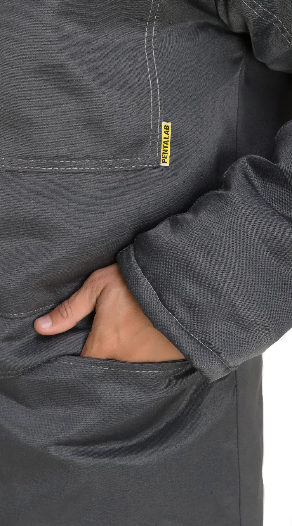 Костюм рабочий мужской утепленный зимний RONTA KS241 темно-серый, красный