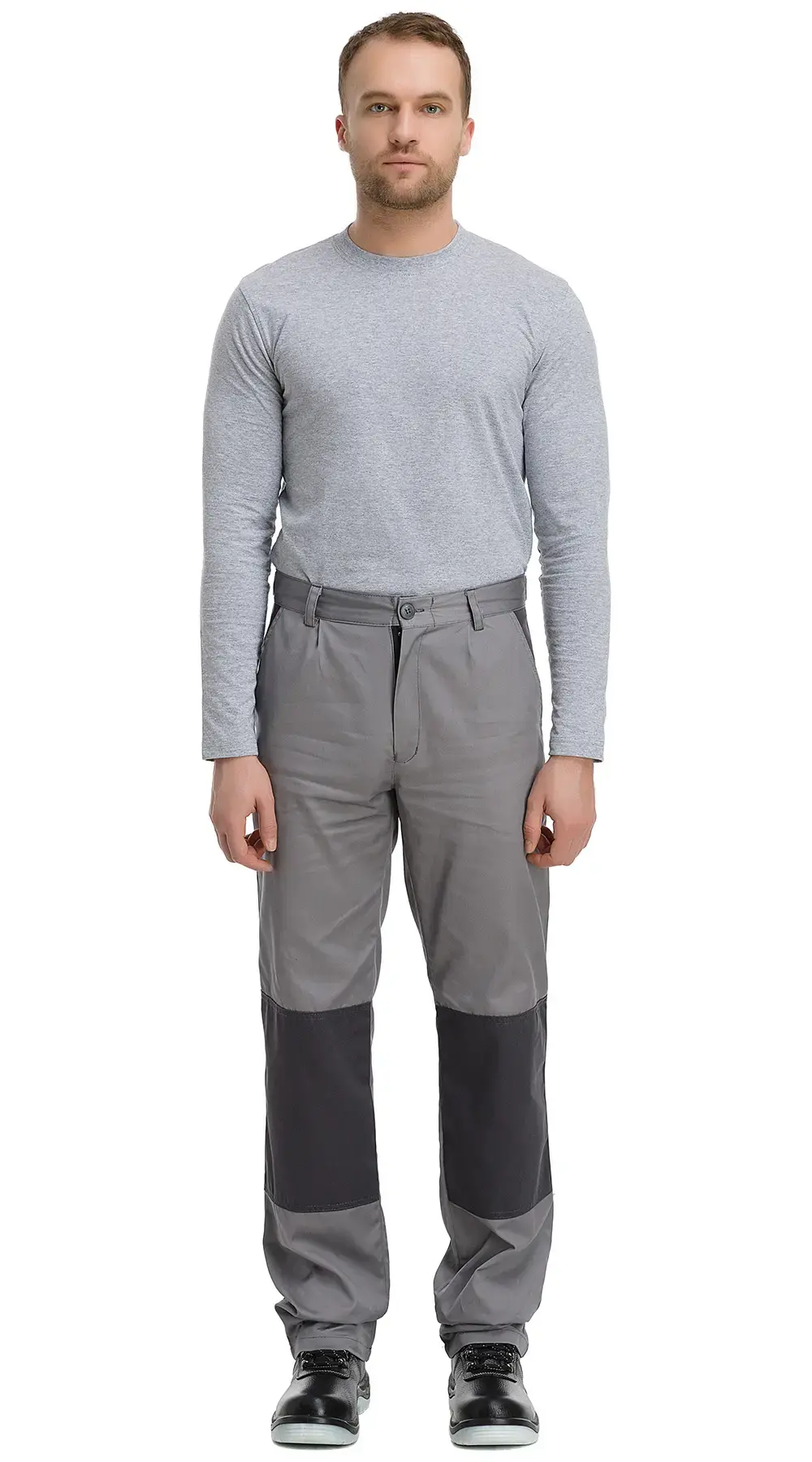 Костюм мужской летний Техноавиа "Сахара" с брюками светло-серый, васильковый