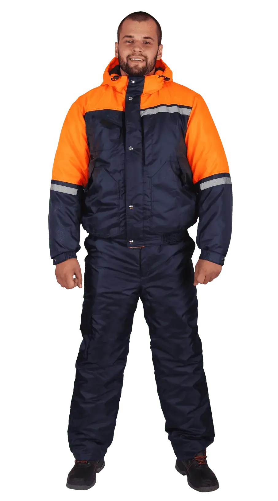 Костюм рабочий мужской зимний утепленный RONTA KS634 темно-синий, оранжевый Костюм рабочий мужской зимний утепленный RONTA KS634 темно-синий, оранжевый