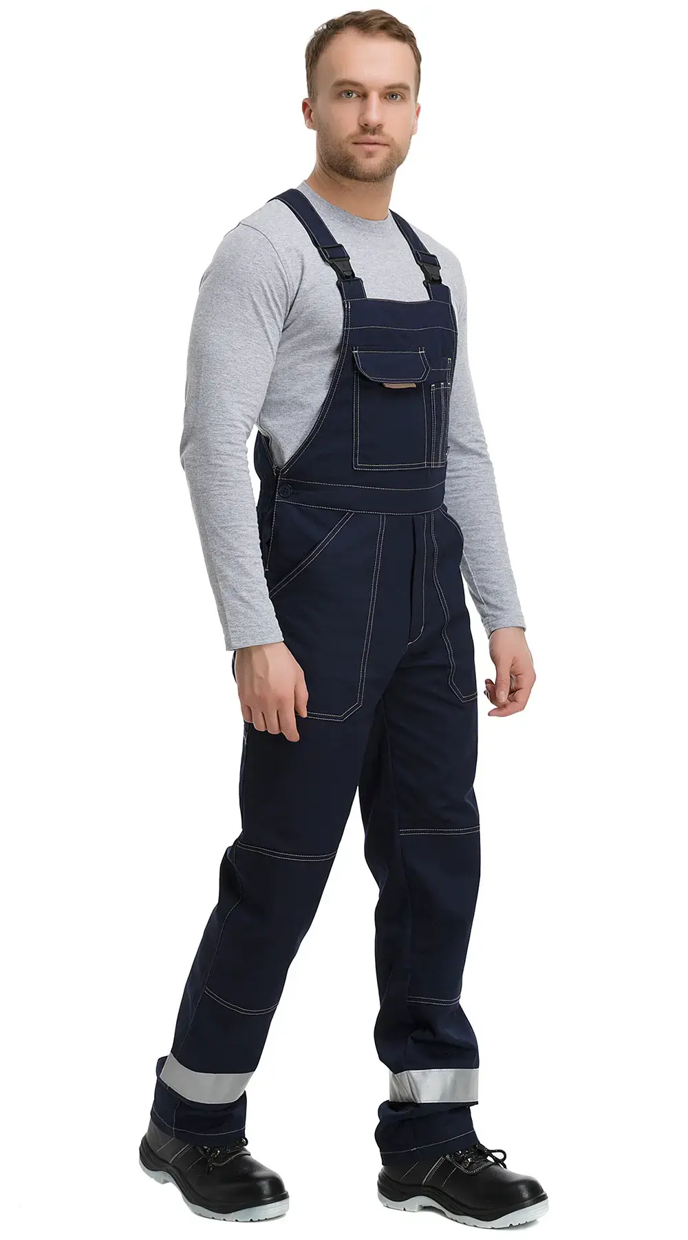 Костюм мужской летний Техноавиа "Техно СОП" с полукомбинезоном темно-синий