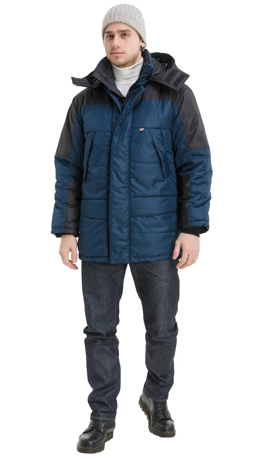 Куртка рабочая мужская зимняя утепленная Эталон "Сити" синяя, черная