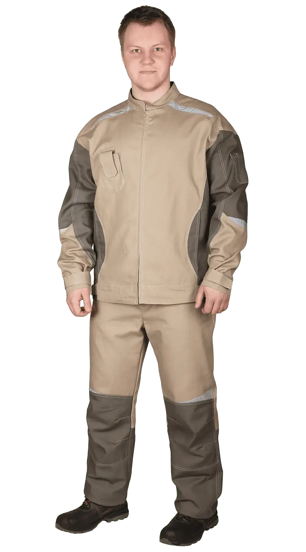 Костюм рабочий мужской летний RONTA KS908 бежевый, коричневый