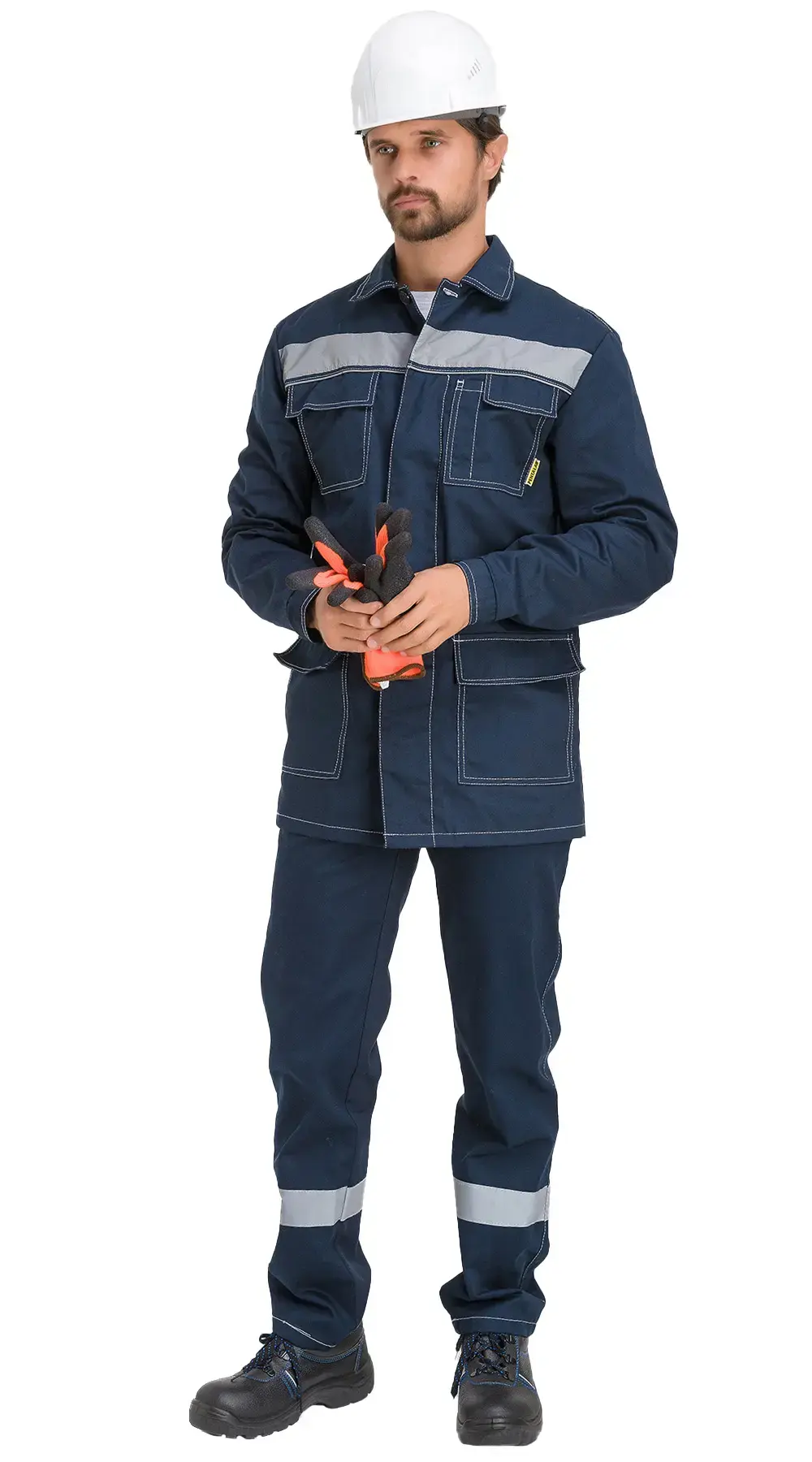 Костюм рабочий мужской летний RONTA KS910 с полукомбинезоном темно-синий