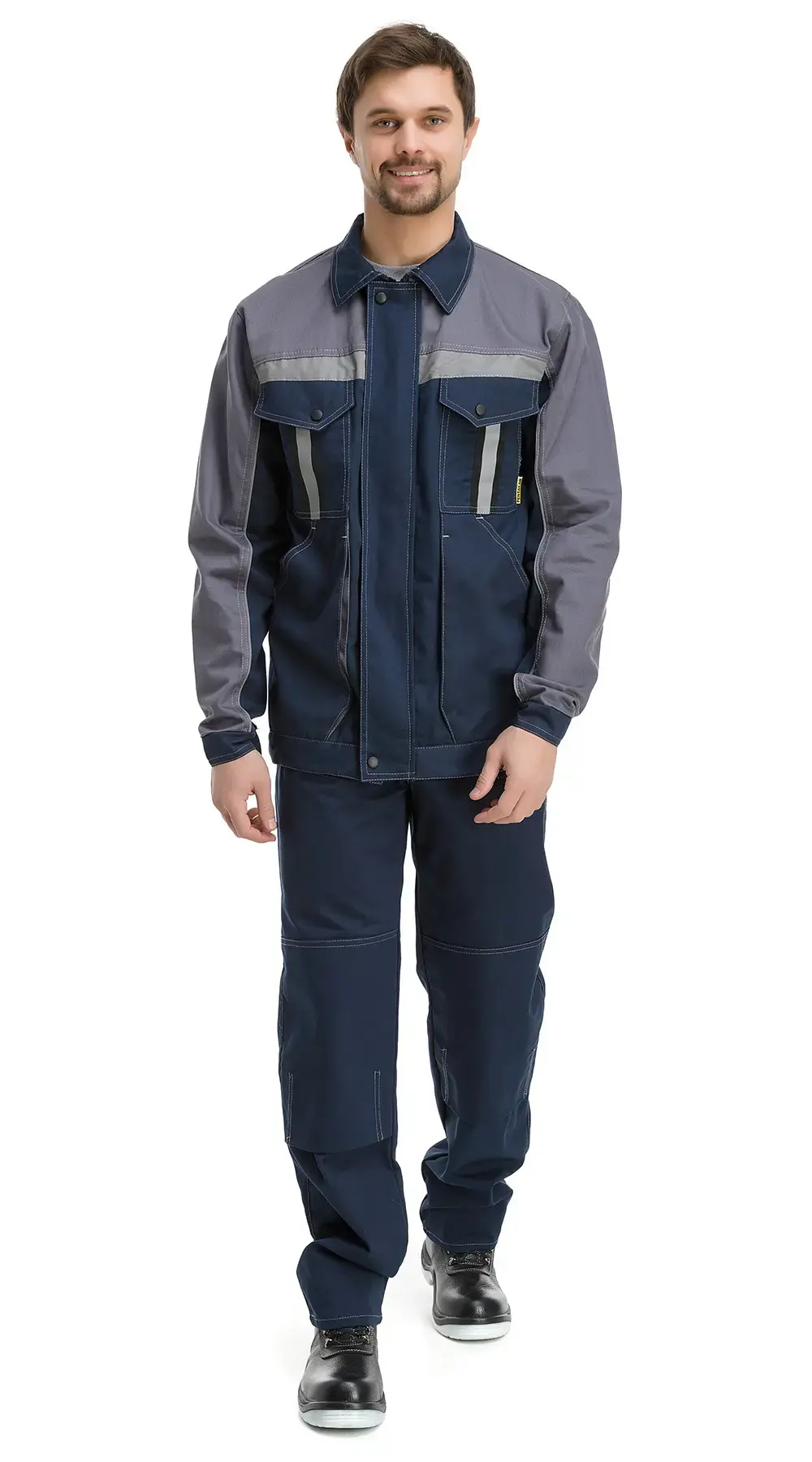 Костюм рабочий мужской летний RONTA KS804 с брюками темно-синий, серый