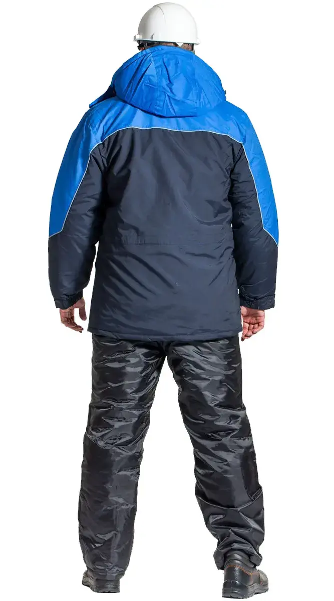 Куртка рабочая мужская зимняя утепленная RONTA KR1004 темно-синяя, васильковая