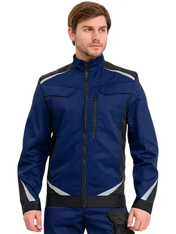 Куртка рабочая мужская летняя RONTA KR209 темно-синий, черный