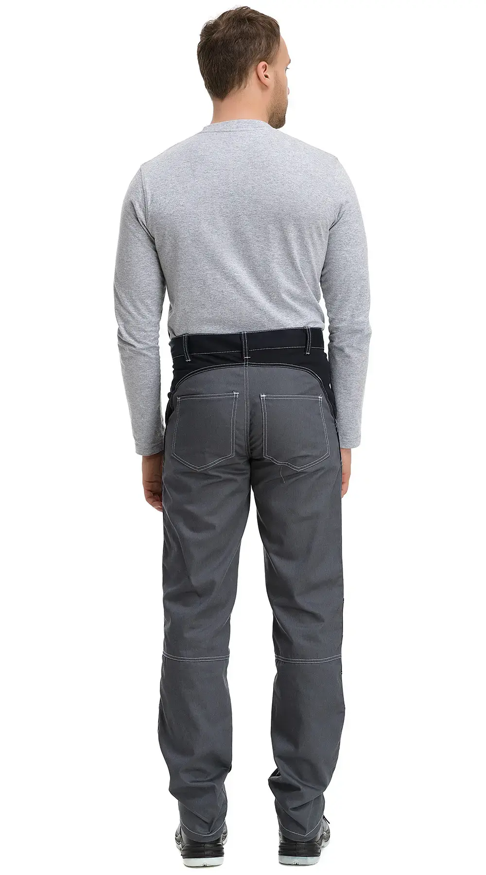 Костюм рабочий мужской летний RONTA KS908 с брюками темно-серый, черный