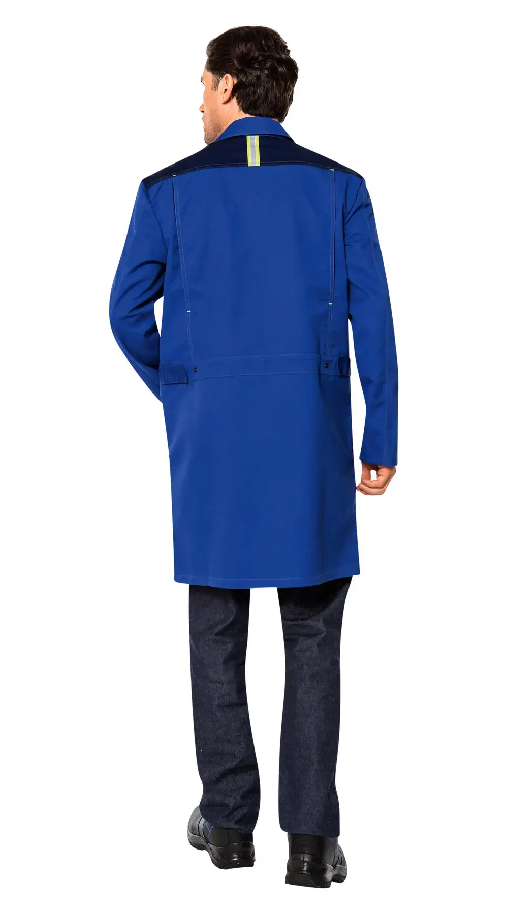 Халат мужской летний "Уран" (васильковый/черный)