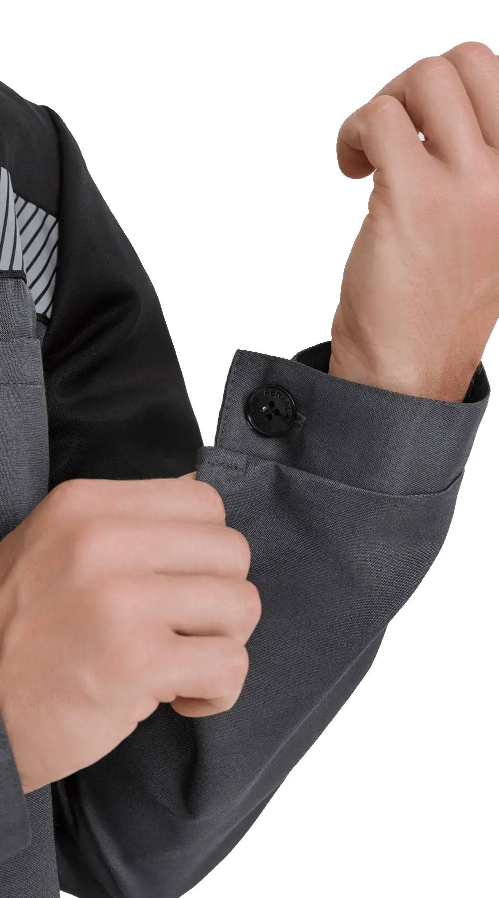 Костюм рабочий мужской летний RONTA KS812 с полукомбинезоном темно-серый, черный