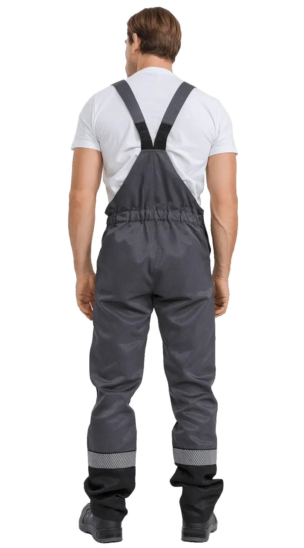 Костюм рабочий мужской летний RONTA KS812 с полукомбинезоном темно-серый, черный