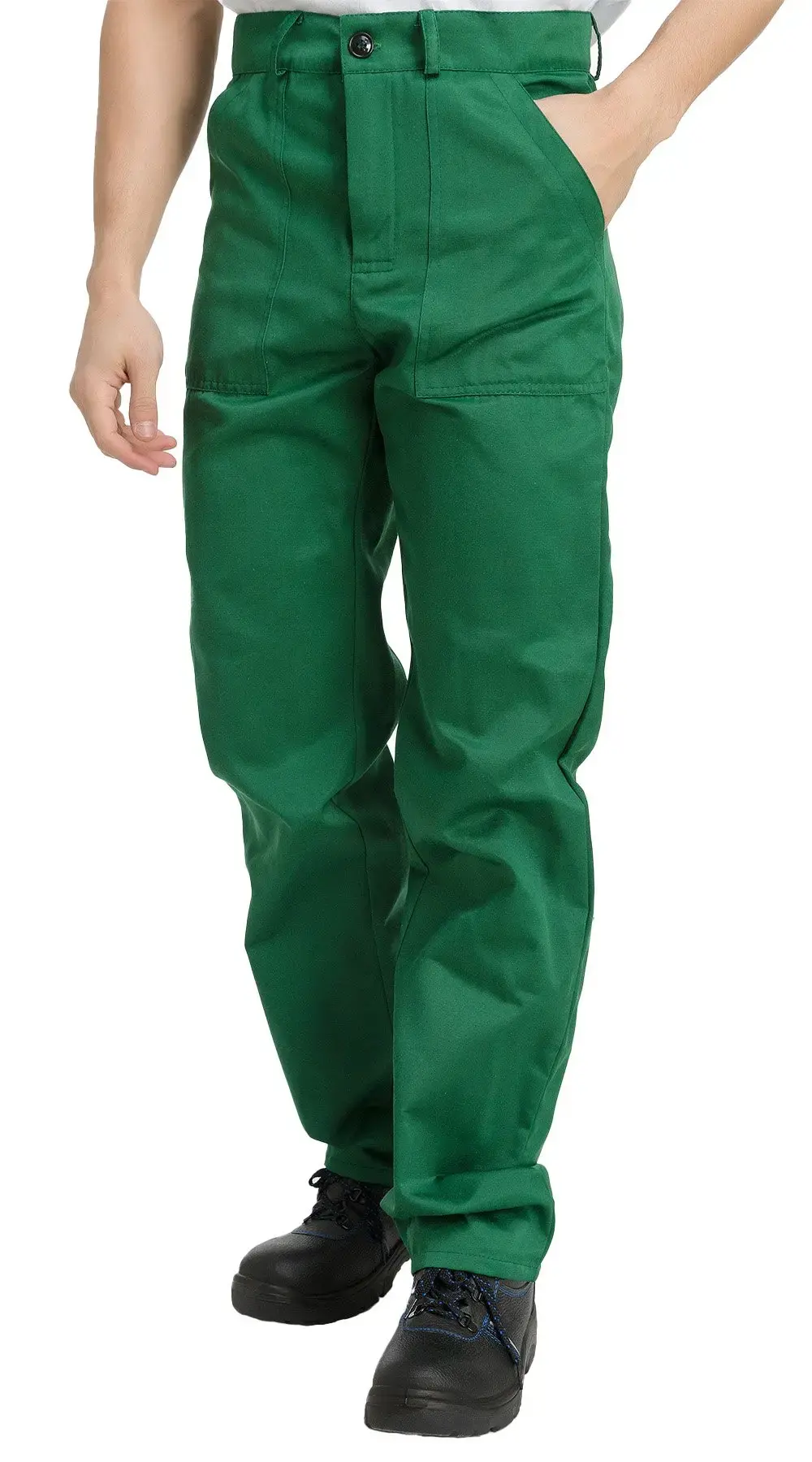 Костюм рабочий мужской летний RONTA KS621 с брюками темно-зеленый, лаймовый