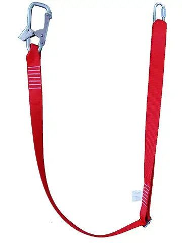 Строп из регулируемой ленты, с монтажным и соединительным карабином