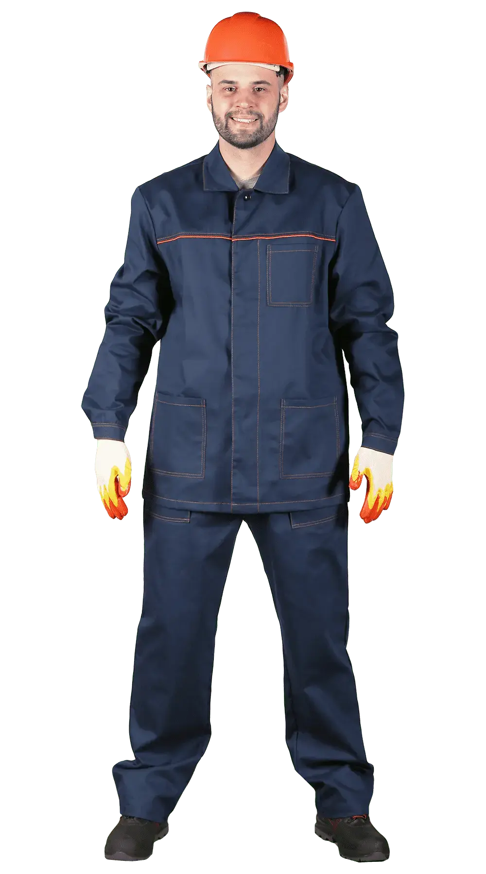 Костюм рабочий мужской летний RONTA KS291 с брюками темно-синий