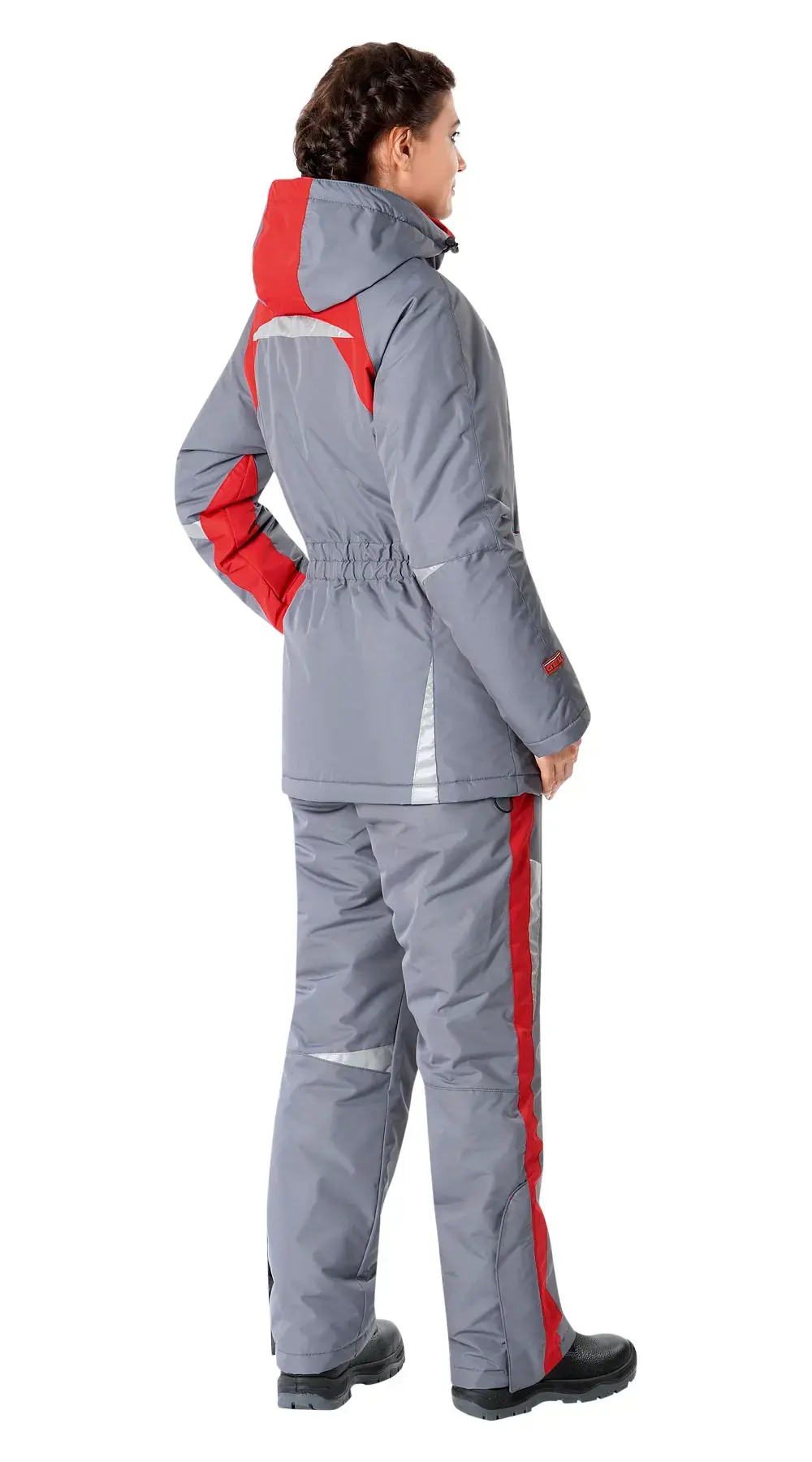 Куртка рабочая женская зимняя утепленная Восток-Сервис "ЛЕДИ СПЕЦ-1" серая, красная 