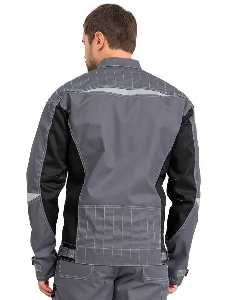 Куртка рабочая мужская летняя RONTA KR206 темно-серый, черный