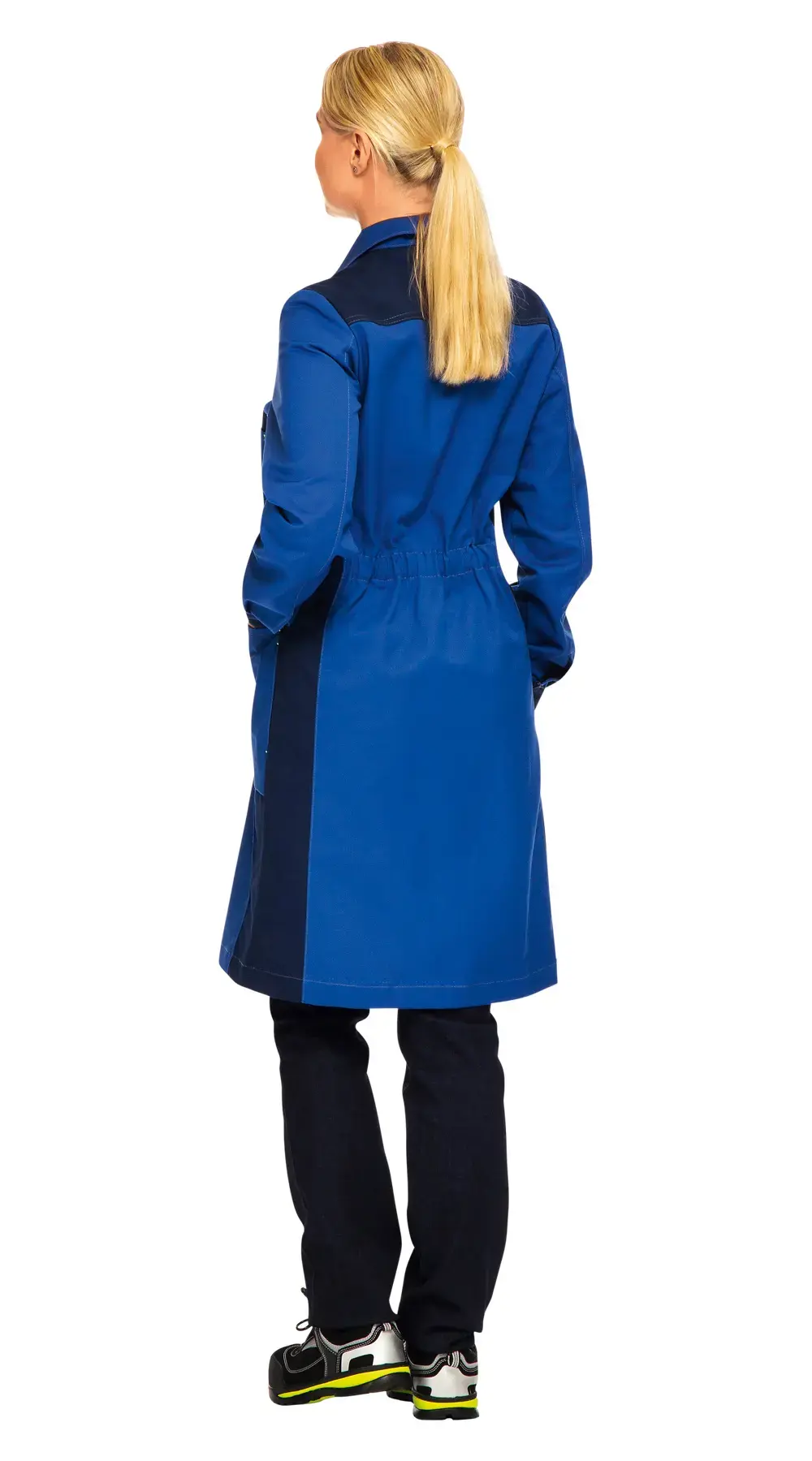 Халат женский летний "Леди Уран" (васильковый/черный)