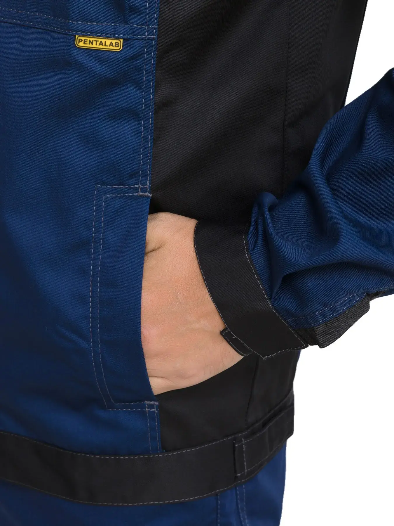 Костюм рабочий мужской летний RONTA KS262 с полукомбинезоном темно-синий, серый, черный