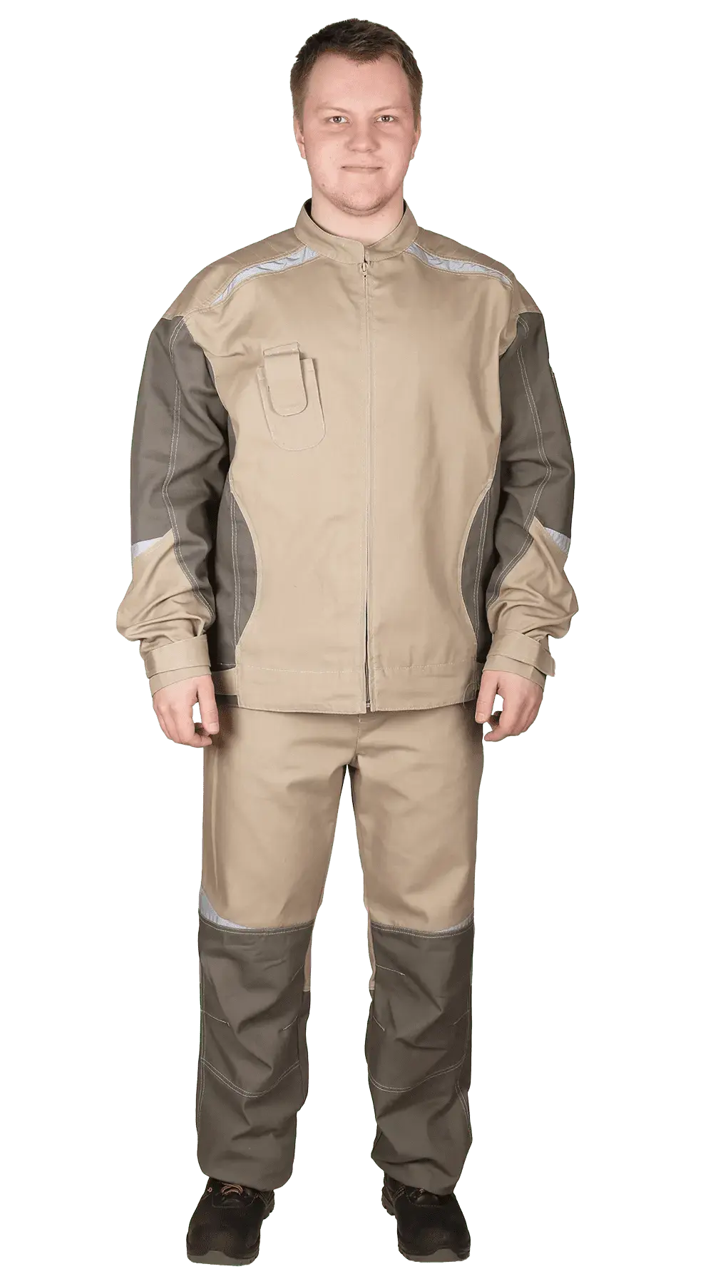 Костюм рабочий мужской летний RONTA KS908 бежевый, коричневый