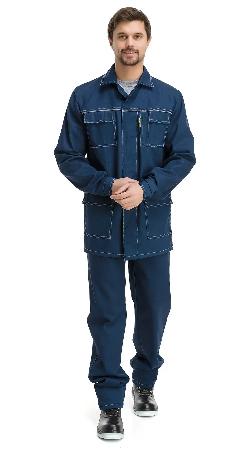 Костюм рабочий мужской летний RONTA KS332 с брюками темно-синий