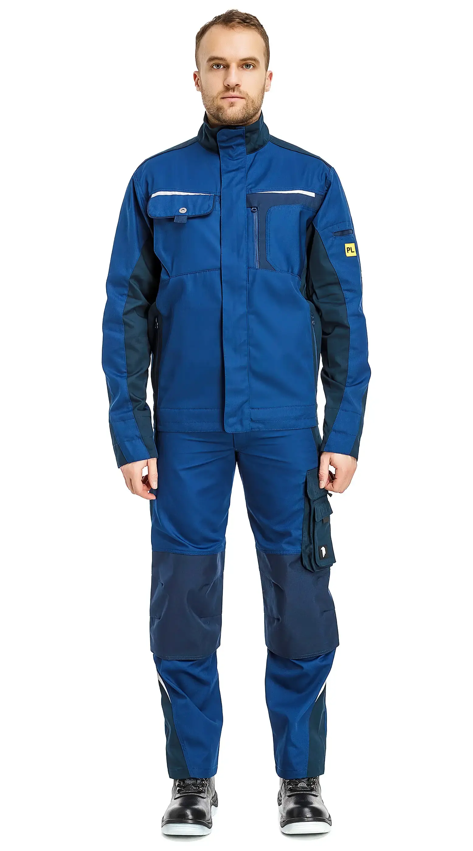 Костюм рабочий мужской летний RONTA KS2020 с брюками светло-синий, темно-синий