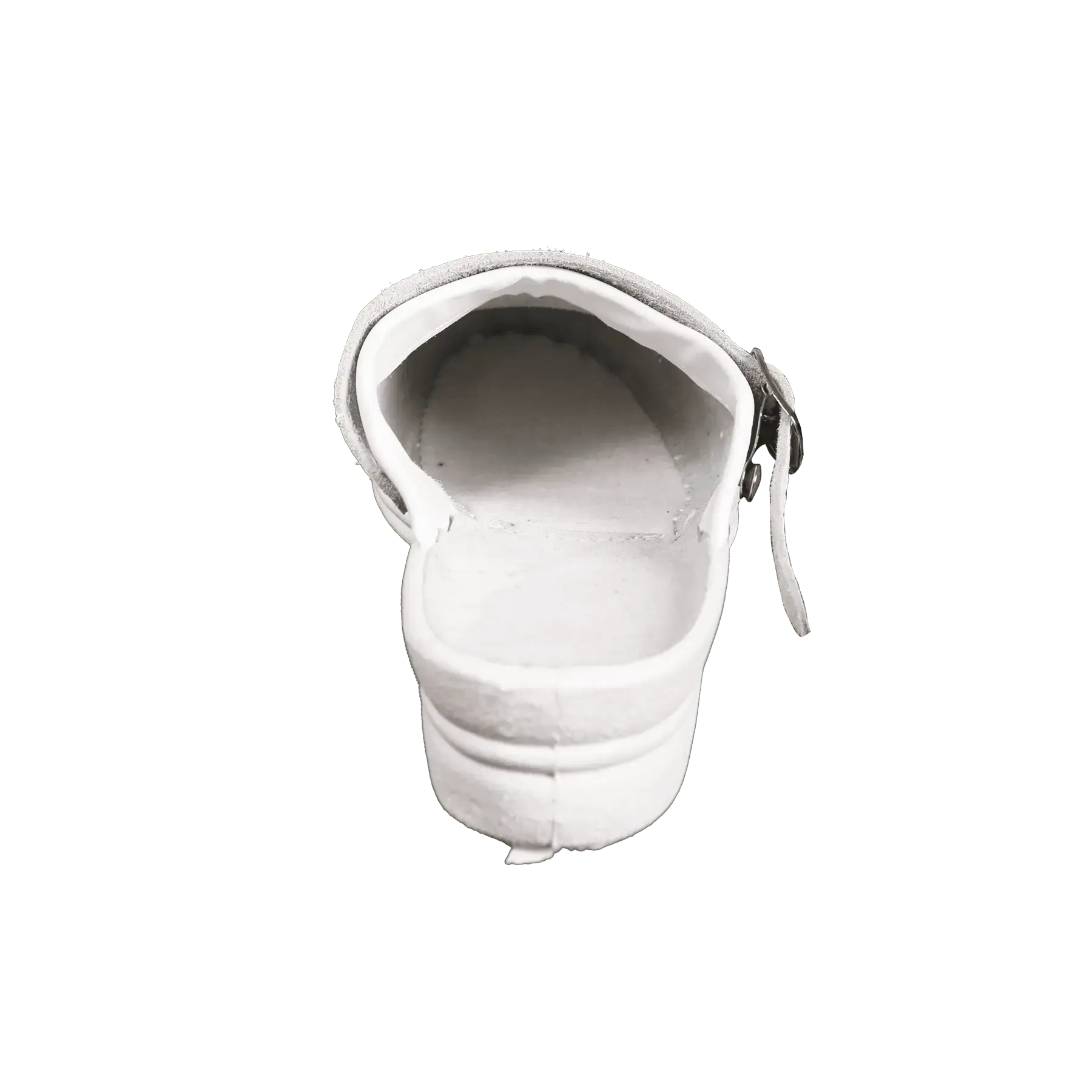 Сабо женские кожаные белые