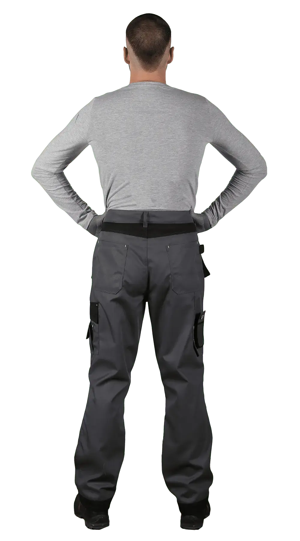 Костюм рабочий мужской летний RONTA KS814 с брюками (темно-серый, черный, лаймовый)