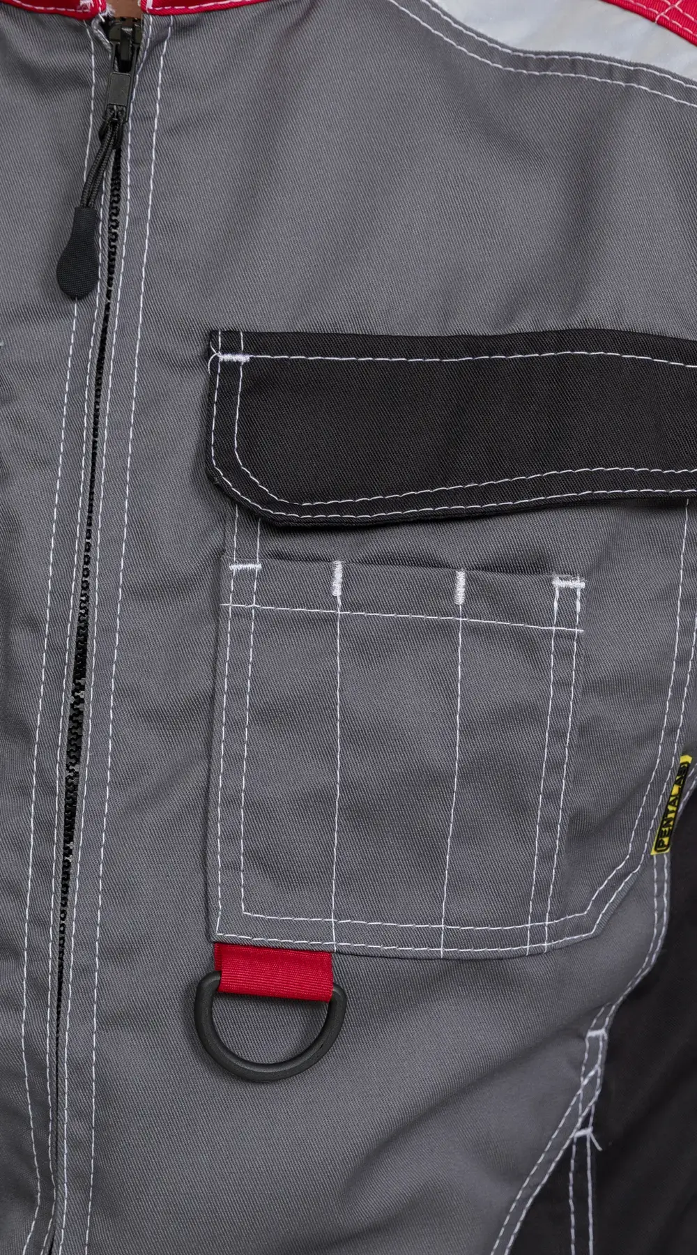 Куртка рабочая мужская летняя RONTA KR206 темно-серый, черный, красный